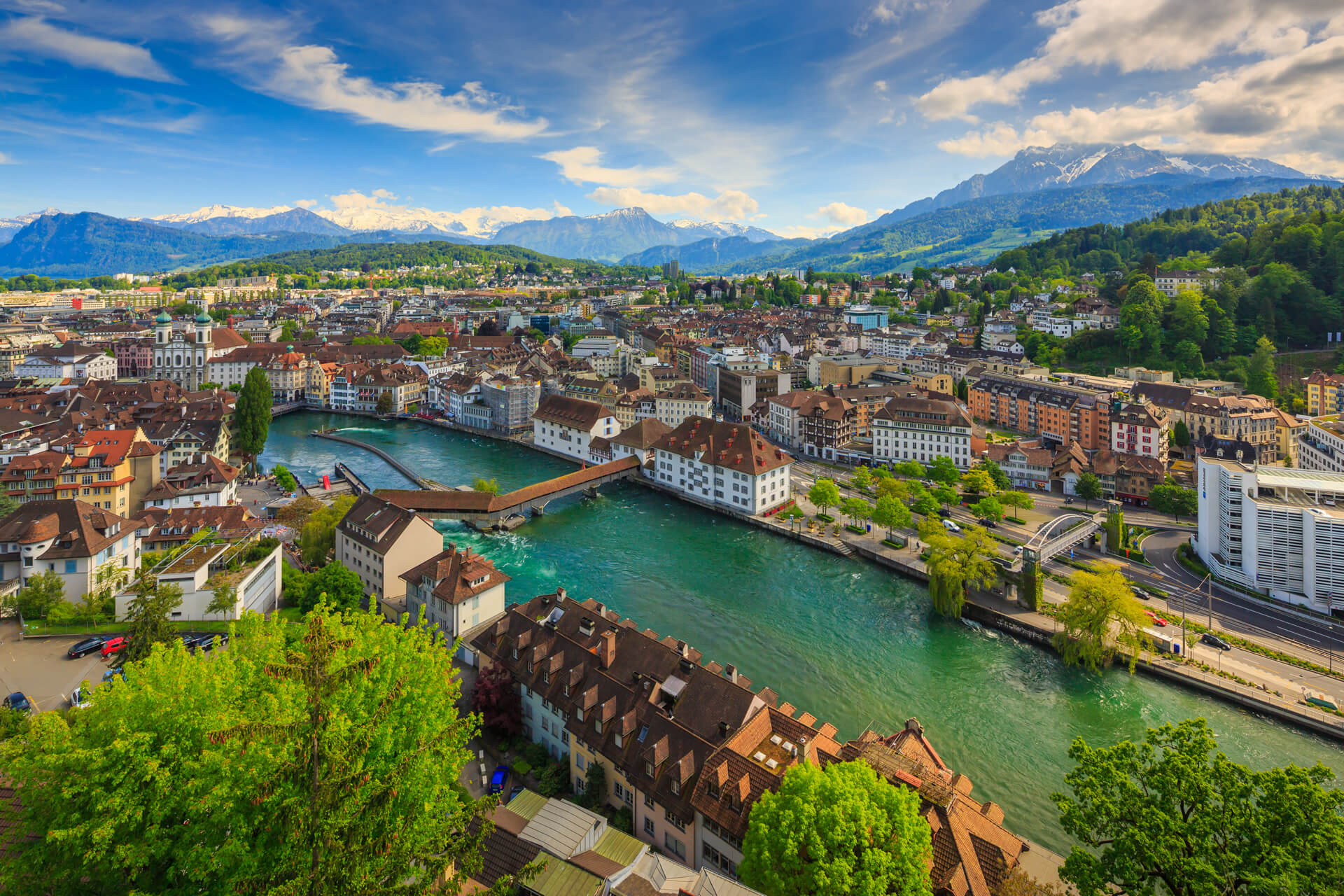 Top View of Luzern Switzerland